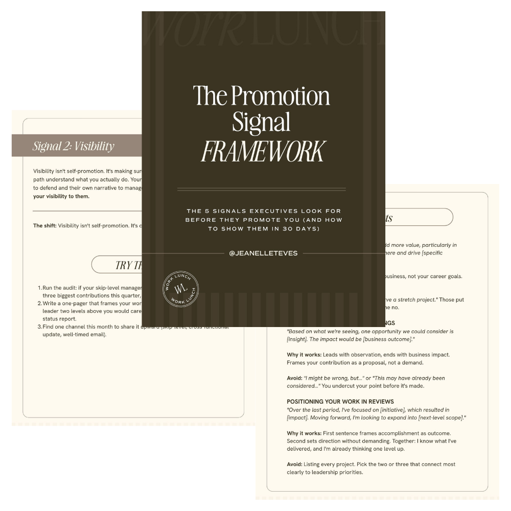 <p>The Promotion Signal Framework</p>